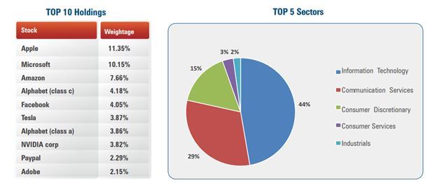 Nasdaq 100 Top holdings