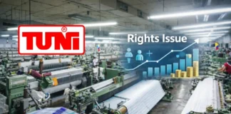 Tuni Textile Rights Issue Record Date